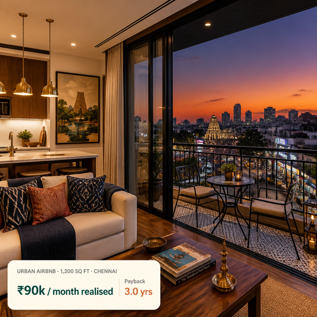 Scenic view of developed plot 5