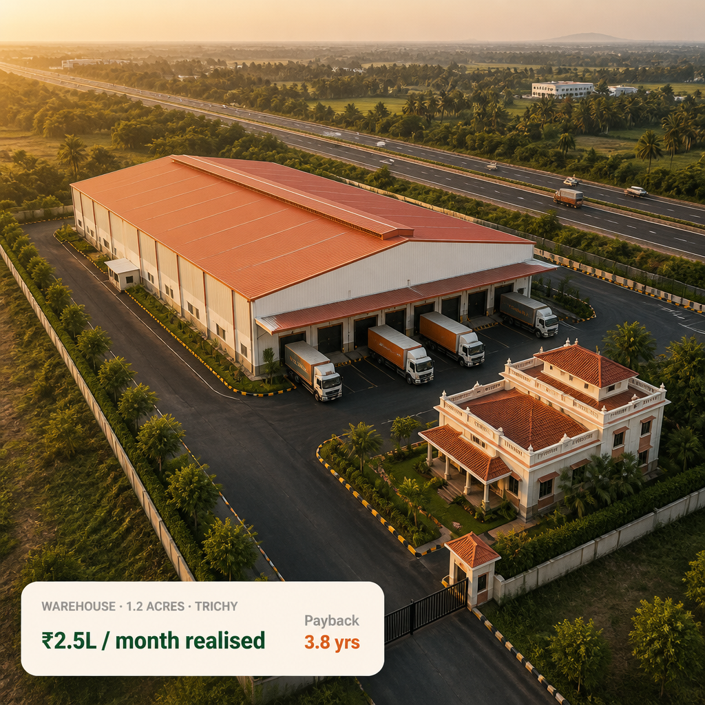 Scenic view of developed plot 8