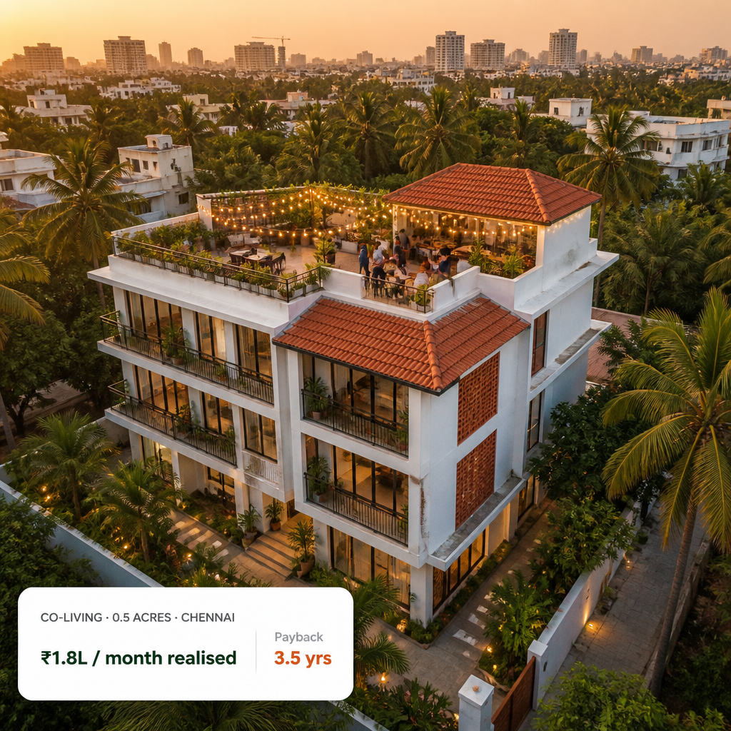 Scenic view of developed plot 9